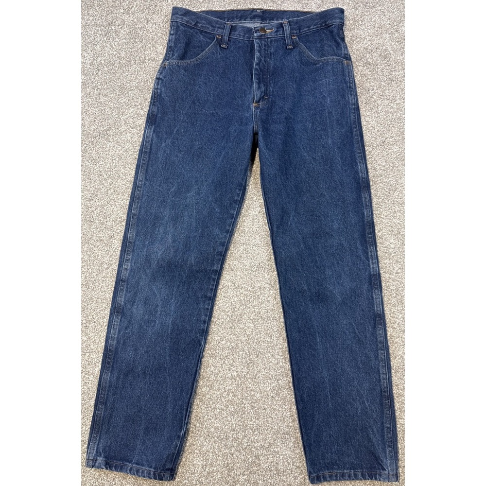 Rustler Jeans Men's 32x30 Blue Denim Straight Leg Workwear Casual